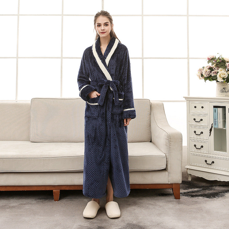 Luxury Winter Bathrobe & Gown – Thick Warm Couple Robe | M–XXXL-zoom-