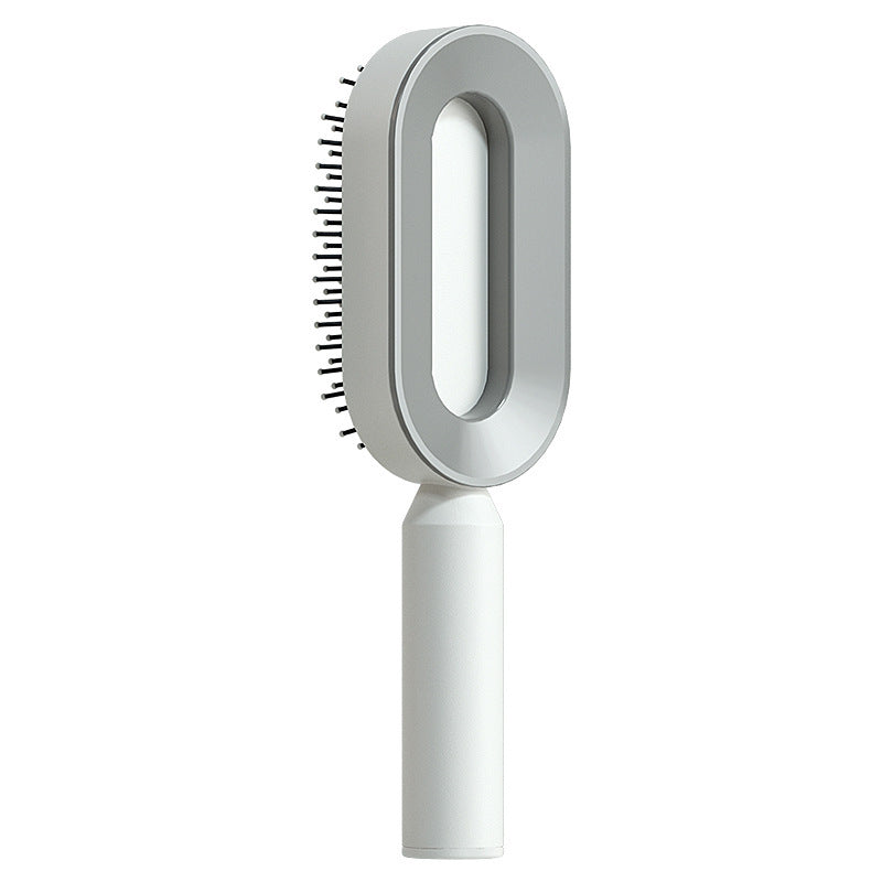 Self Cleaning Hair Brush For Women One-key Cleaning Hair Loss Airbag Massage Scalp Comb Anti-Static Hairbrush-zoom-