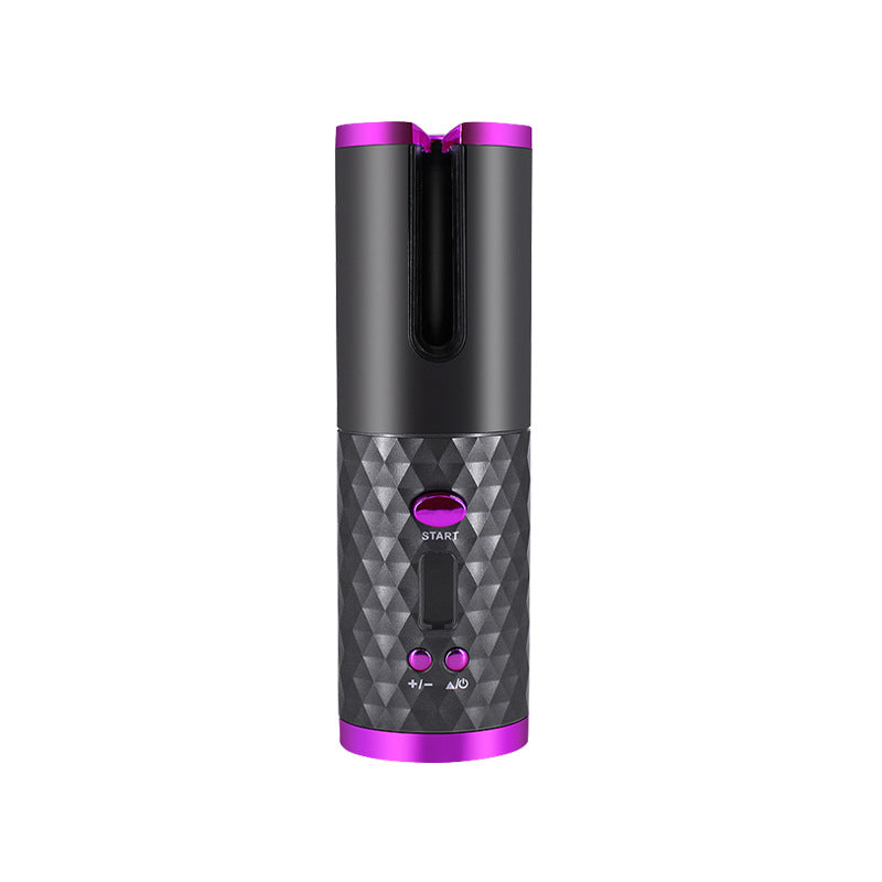 Rechargeable Automatic Hair Curler Women Portable Hair Curling Iron LCD Display Ceramic Curly Rotating Curling Wave Styer-zoom-