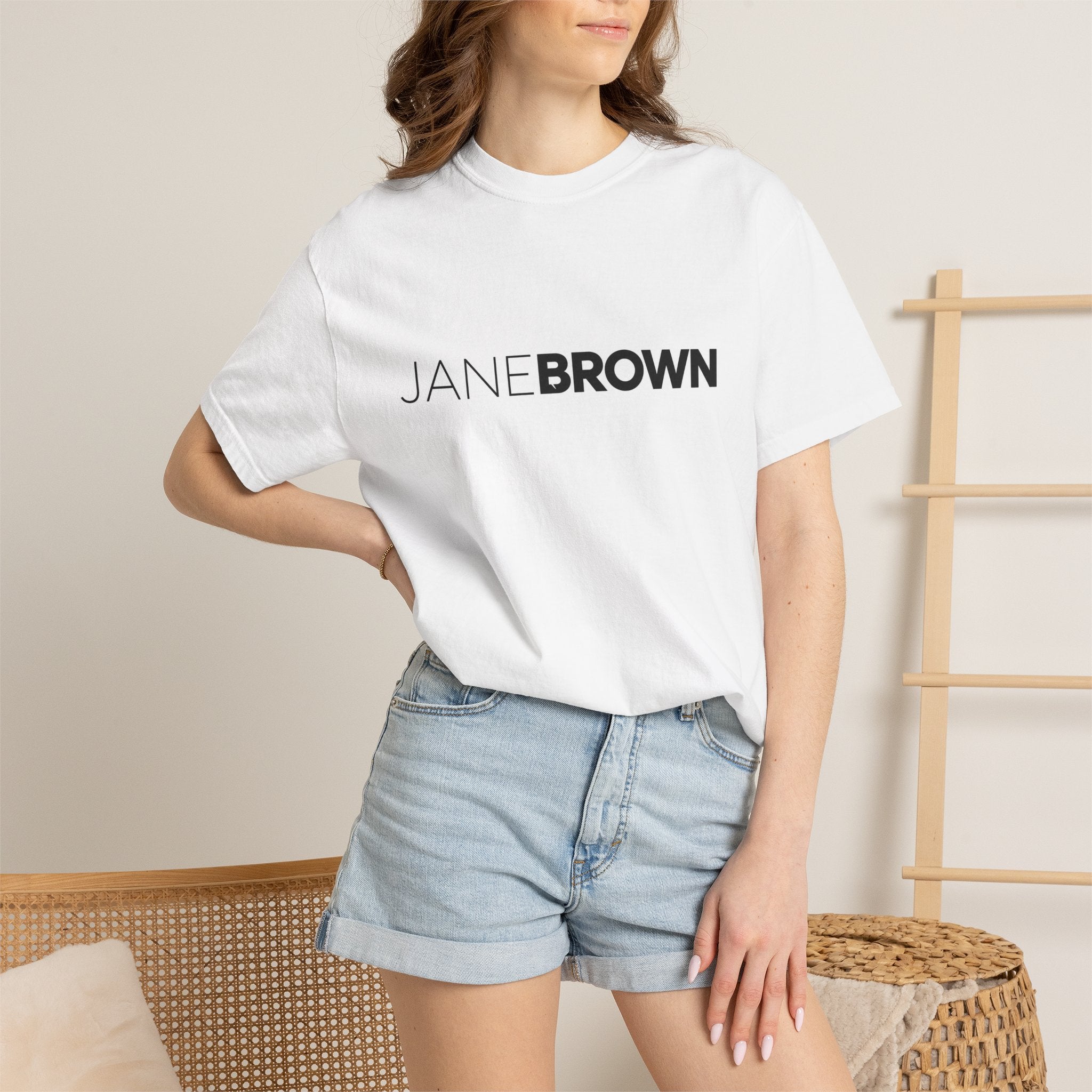 Jane Brown Logo T-Shirt | Minimal Branded Graphic Tee
