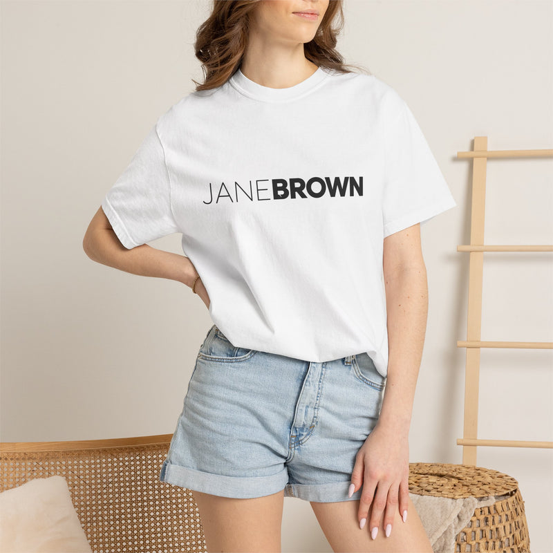 Jane Brown Logo T-Shirt | Minimal Branded Graphic Tee-zoom-