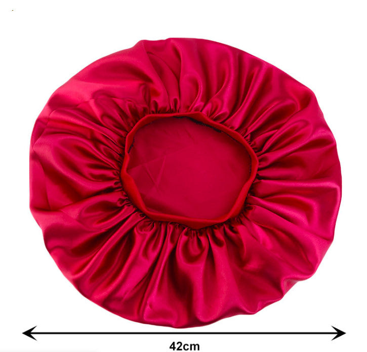 Beauty print Satin silk Bonnet sleep night cap-zoom-