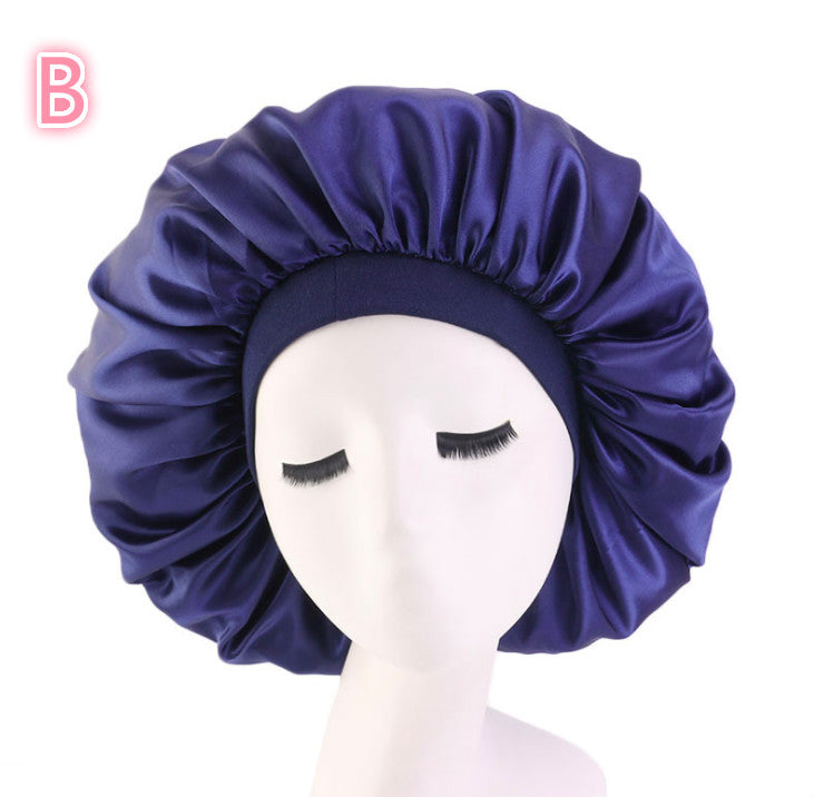 Beauty print Satin silk Bonnet sleep night cap-zoom-