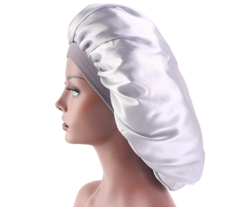 Beauty print Satin silk Bonnet sleep night cap-zoom-