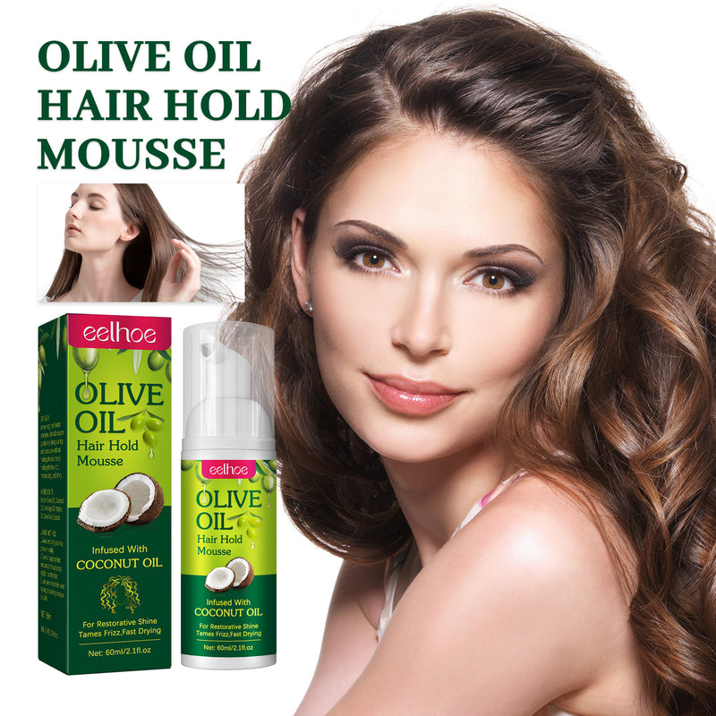 Olive Oil Hair Styling Mousse Long-lasting Moisturizing Roll Shape Anti-frizz-zoom-