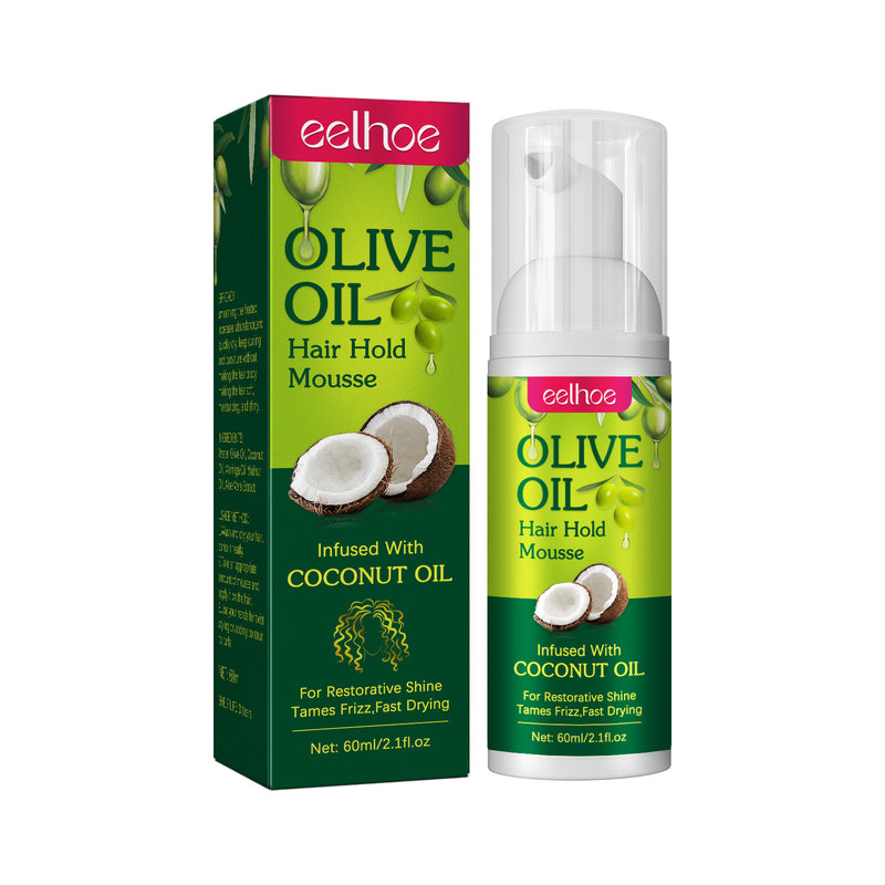 Olive Oil Hair Styling Mousse Long-lasting Moisturizing Roll Shape Anti-frizz-zoom-