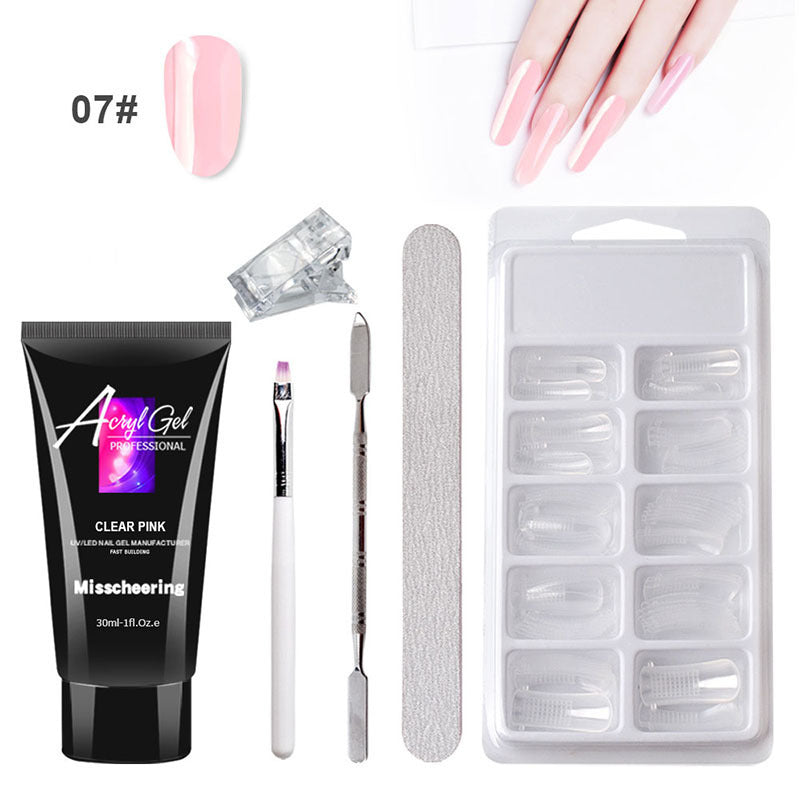 Painless Extension Gel Nail Art Without Paper Holder Quick Model Painless Crystal Gel Set-zoom-