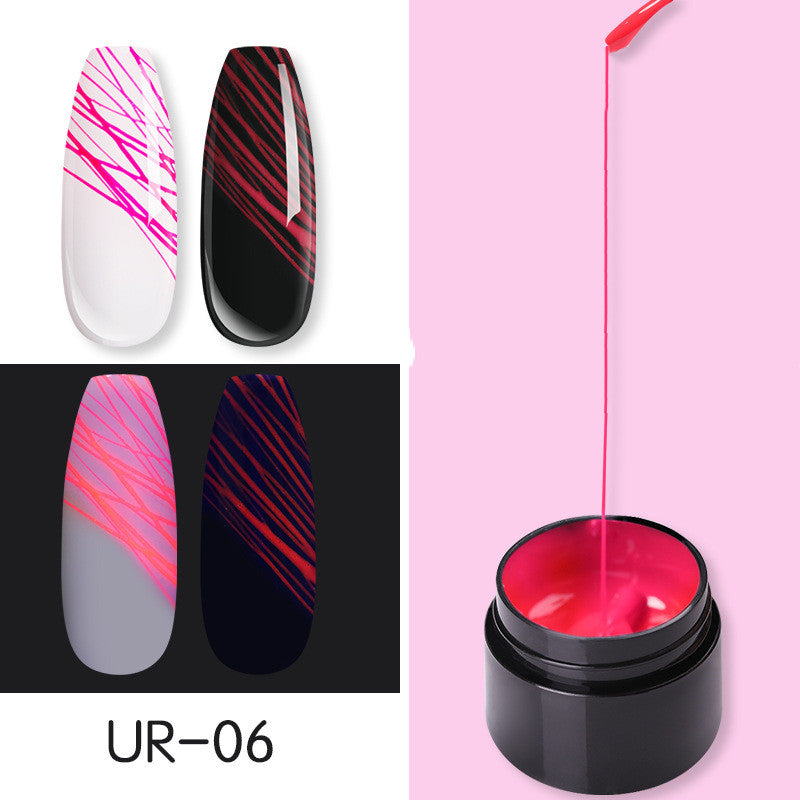 Manicure Luminous Nail Art Spider Nail Gel UV Nail Polish-zoom-