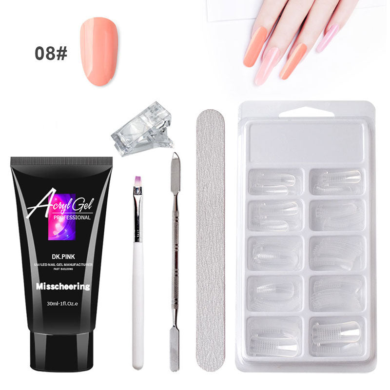 Painless Extension Gel Nail Art Without Paper Holder Quick Model Painless Crystal Gel Set-zoom-
