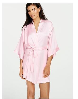 Summer Champagne Chinese Bride Wedding Robe Satin Sleepwear-zoom-