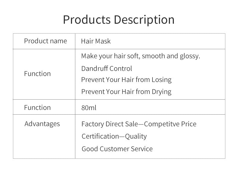 Deep Moisturizing Hair Mask Soft Hair Conditioner Hair Care-zoom-