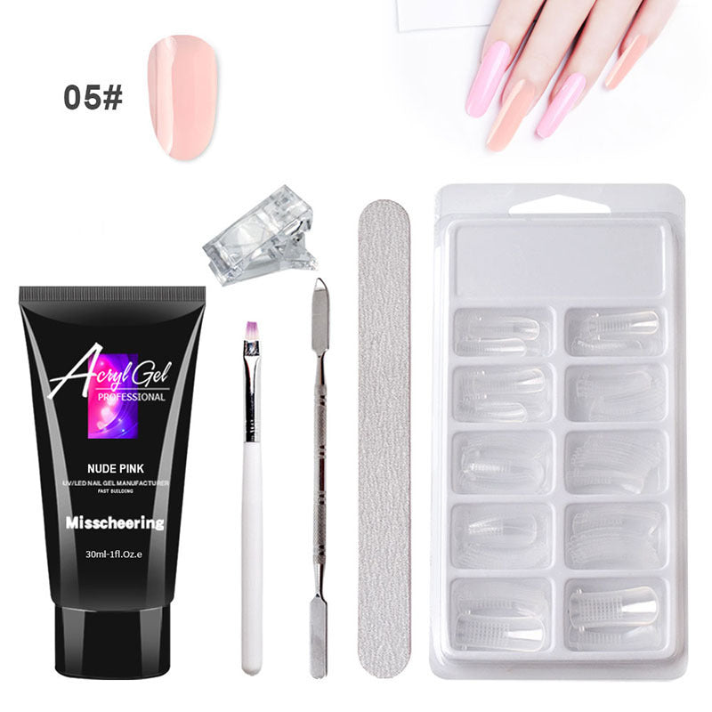 Painless Extension Gel Nail Art Without Paper Holder Quick Model Painless Crystal Gel Set-zoom-