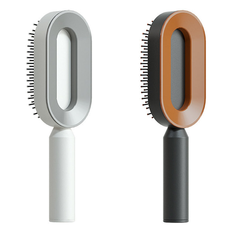 Self Cleaning Hair Brush For Women One-key Cleaning Hair Loss Airbag Massage Scalp Comb Anti-Static Hairbrush-zoom-