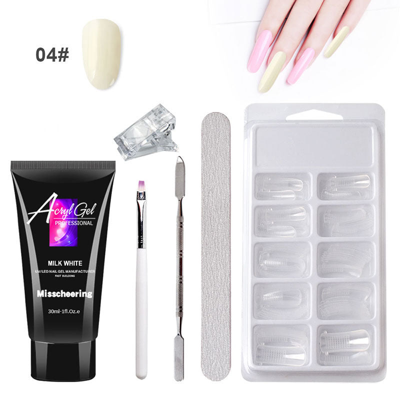 Painless Extension Gel Nail Art Without Paper Holder Quick Model Painless Crystal Gel Set-zoom-