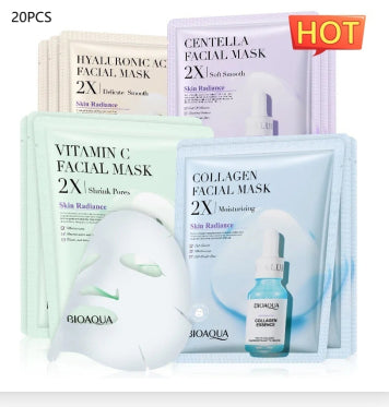 Collagen Face Mask Moisturizing Firming Face Sheet Mask Hyaluronic Acid Facial Masks Beauty Skin Care Gel Skin Care-zoom-