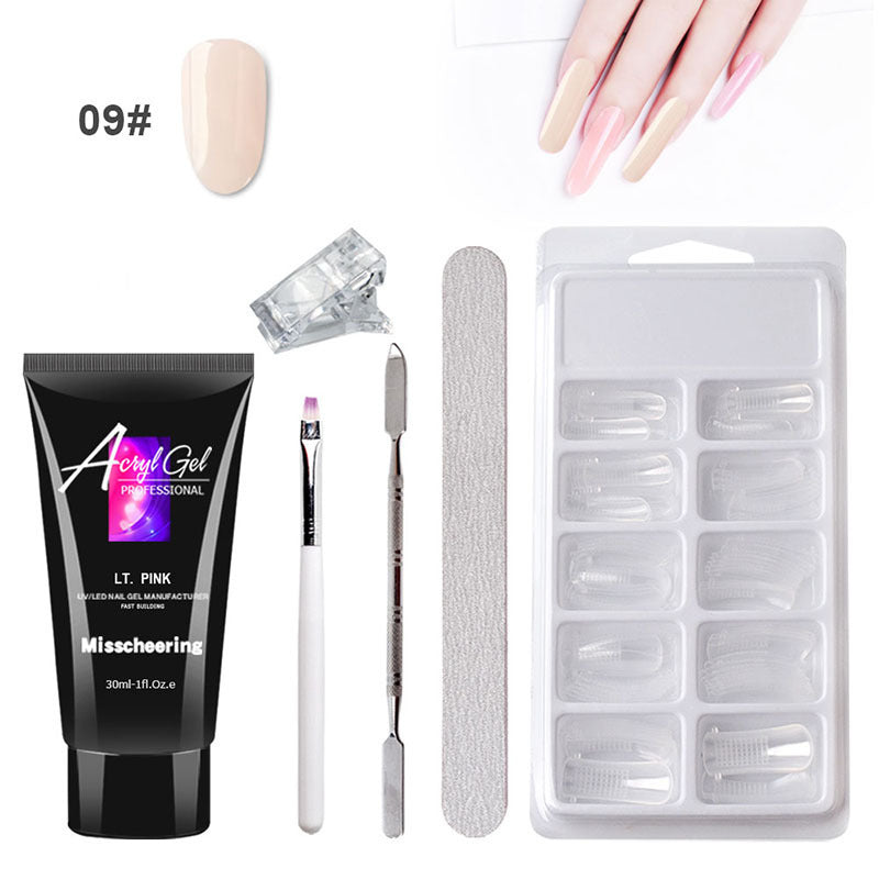Painless Extension Gel Nail Art Without Paper Holder Quick Model Painless Crystal Gel Set-zoom-