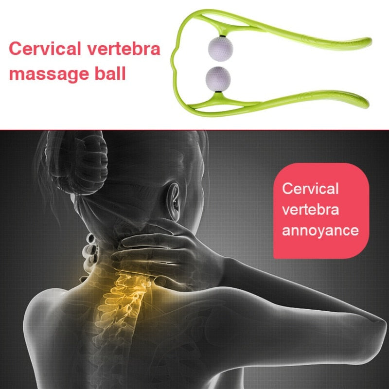 Plastic Pressure Point Therapy Neck Massageador Massagem Relieve Hand Roller Neck Massager For Neck Shoulder Trigger Point-zoom-
