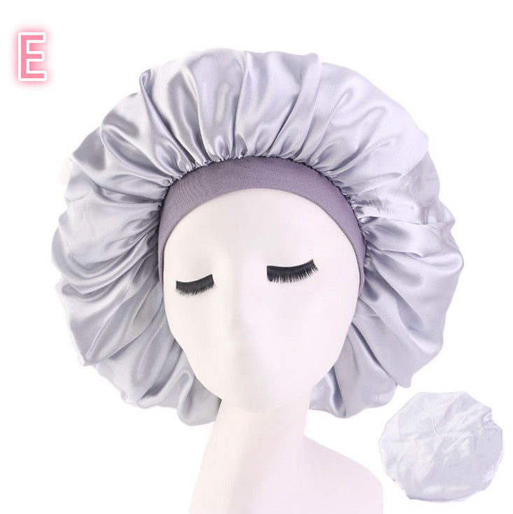 Beauty print Satin silk Bonnet sleep night cap-zoom-