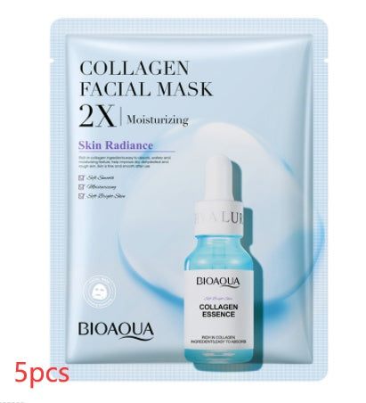 Collagen Face Mask Moisturizing Firming Face Sheet Mask Hyaluronic Acid Facial Masks Beauty Skin Care Gel Skin Care-zoom-