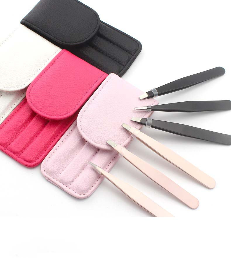 Three-piece eyebrow tweezers set-zoom-