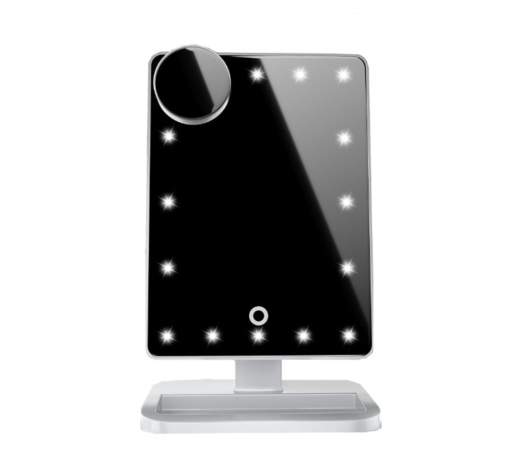 Touch Screen Makeup Mirror With 20 LED Light Bluetooth Music Speaker 10X Magnifying Mirrors Lights-zoom-