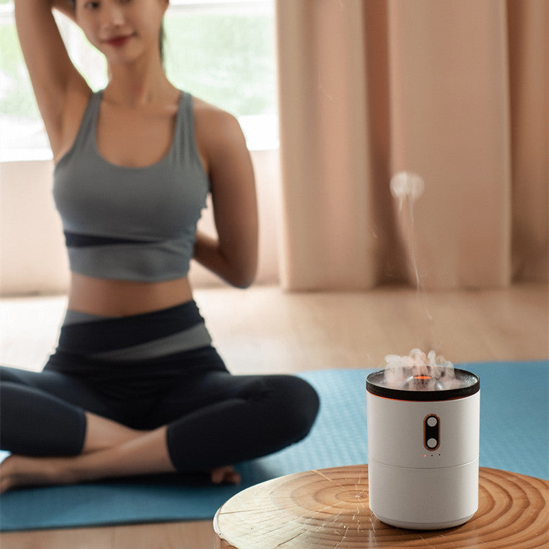 Volcanic Flame Aroma Essential Oil Diffuser USB Portable Jellyfish Air Humidifier Night Light Lamp Fragrance Humidifier-zoom-