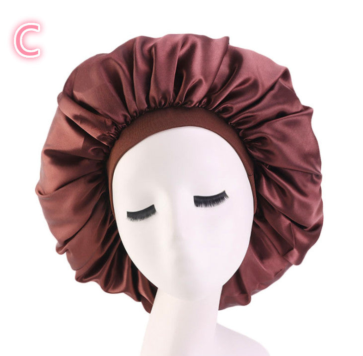 Beauty print Satin silk Bonnet sleep night cap-zoom-