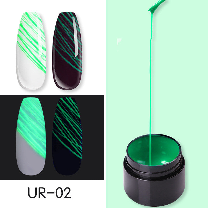 Manicure Luminous Nail Art Spider Nail Gel UV Nail Polish-zoom-