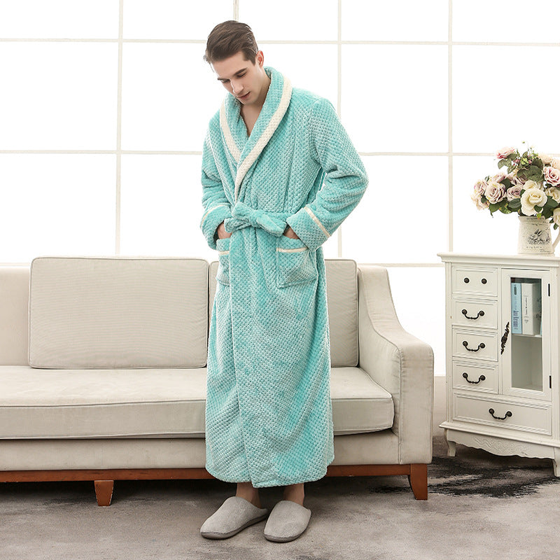 Luxury Winter Bathrobe & Gown – Thick Warm Couple Robe | M–XXXL-zoom-