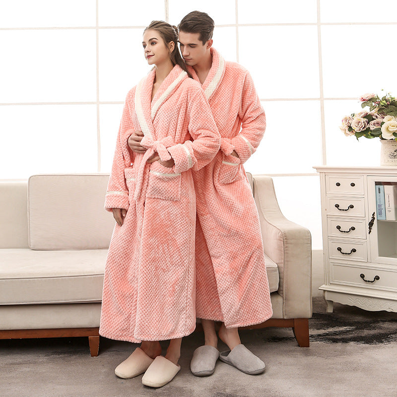 Luxury Winter Bathrobe & Gown – Thick Warm Couple Robe | M–XXXL-zoom-
