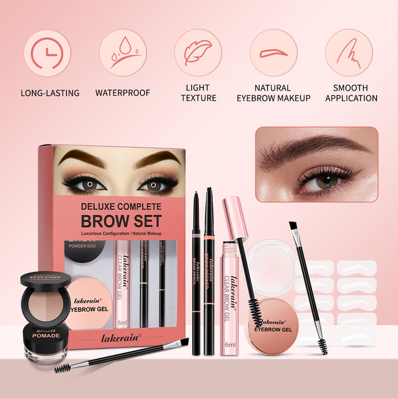 Full Set Of Stereo Powder Brow Cream Eyebrow Gel Suit-zoom-