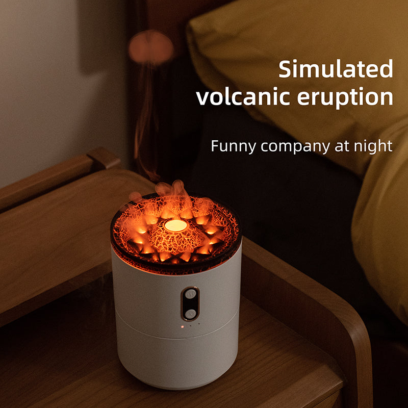 Volcanic Flame Aroma Essential Oil Diffuser USB Portable Jellyfish Air Humidifier Night Light Lamp Fragrance Humidifier-zoom-