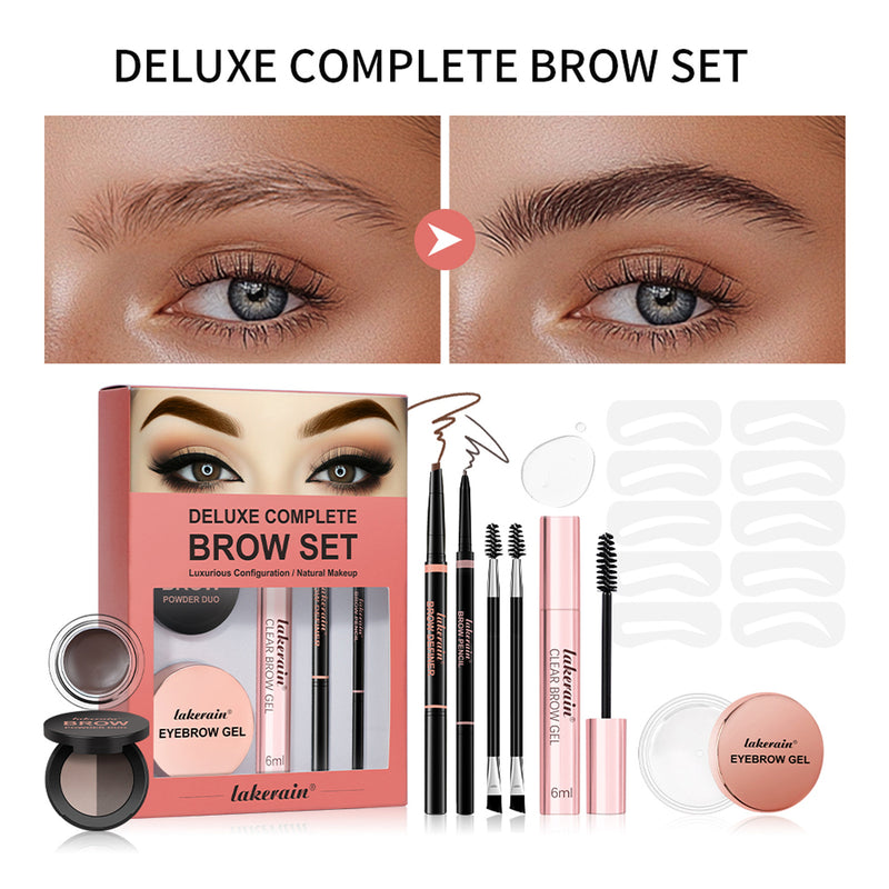 Full Set Of Stereo Powder Brow Cream Eyebrow Gel Suit-zoom-