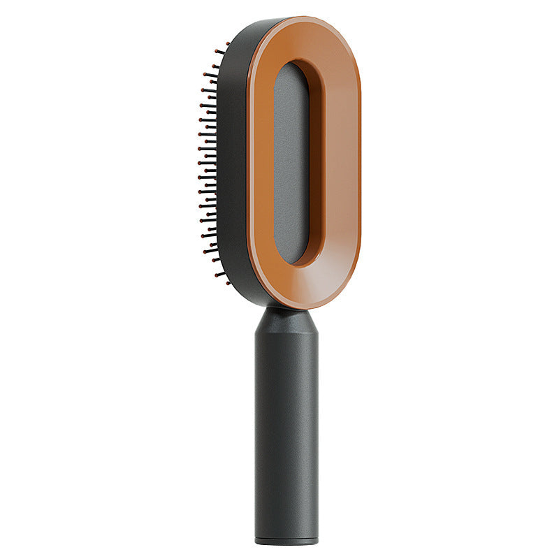 Self Cleaning Hair Brush For Women One-key Cleaning Hair Loss Airbag Massage Scalp Comb Anti-Static Hairbrush-zoom-