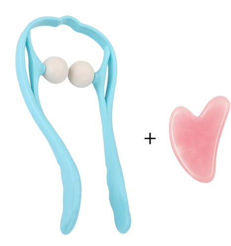 Plastic Pressure Point Therapy Neck Massageador Massagem Relieve Hand Roller Neck Massager For Neck Shoulder Trigger Point-zoom-