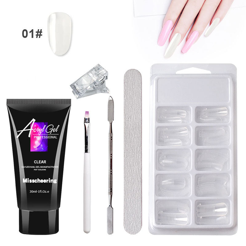 Painless Extension Gel Nail Art Without Paper Holder Quick Model Painless Crystal Gel Set-zoom-