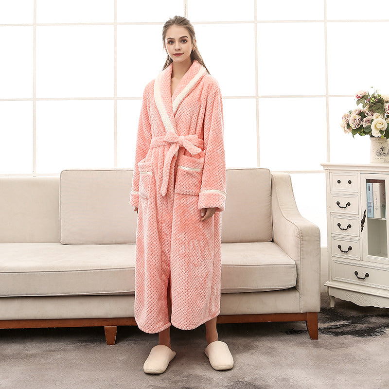 Luxury Winter Bathrobe & Gown – Thick Warm Couple Robe | M–XXXL-zoom-