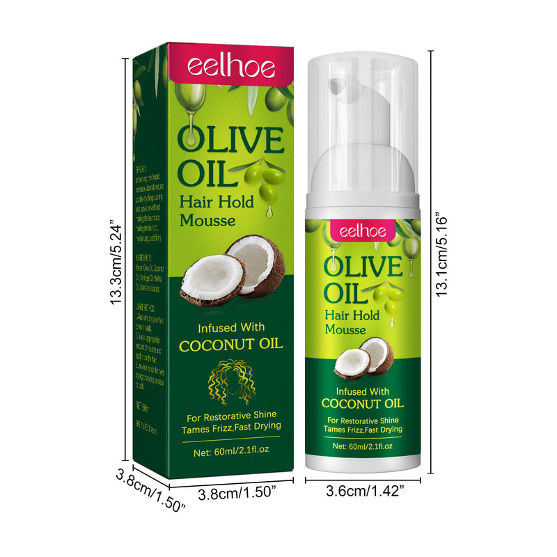 Olive Oil Hair Styling Mousse Long-lasting Moisturizing Roll Shape Anti-frizz-zoom-