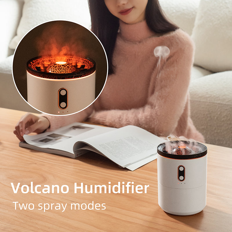 Volcanic Flame Aroma Essential Oil Diffuser USB Portable Jellyfish Air Humidifier Night Light Lamp Fragrance Humidifier-zoom-