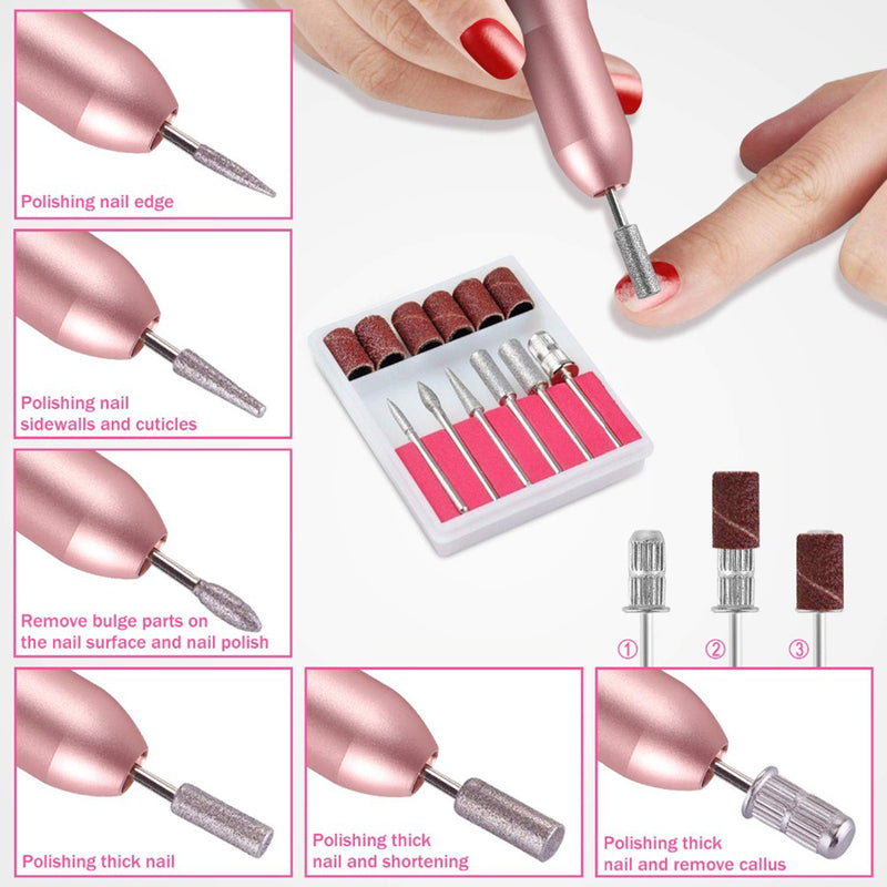 Electric Nail Drill Machine Manicure Machine Set USB Charging Mill Cutter For Manicure Nail File Pedicure Tool Nail Drill Set-zoom-