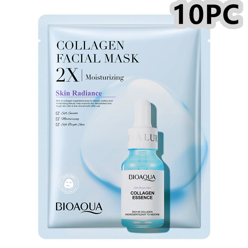 Collagen Face Mask Moisturizing Firming Face Sheet Mask Hyaluronic Acid Facial Masks Beauty Skin Care Gel Skin Care-zoom-