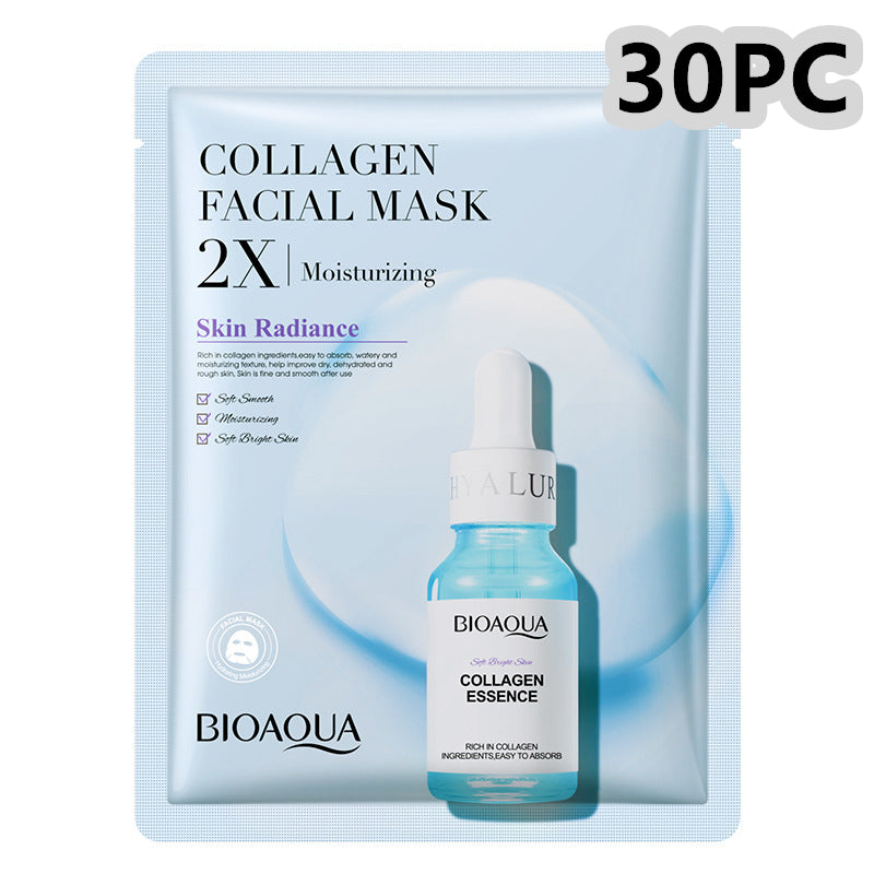 Collagen Face Mask Moisturizing Firming Face Sheet Mask Hyaluronic Acid Facial Masks Beauty Skin Care Gel Skin Care-zoom-