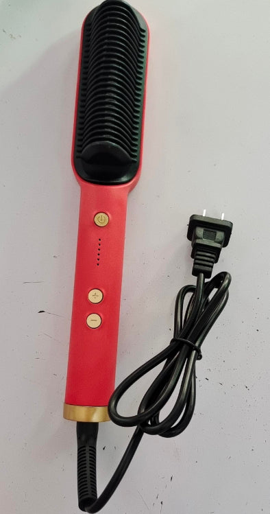 New 2 In 1 Hair Straightener Hot Comb Negative Ion Curling Tong Dual-purpose Electric Hair Brush-zoom-
