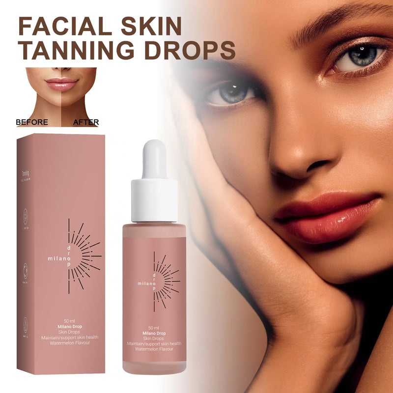 Tanning Face Serum Face Body Tanning Bed Outdoor Fine Line Repair Skin Serum Dark Bronzer Self Tanning Serum Drops-zoom-