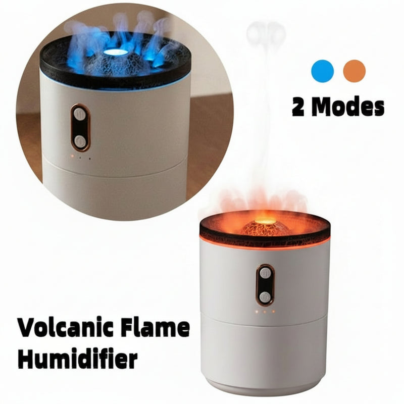Volcanic Flame Aroma Essential Oil Diffuser USB Portable Jellyfish Air Humidifier Night Light Lamp Fragrance Humidifier-zoom-