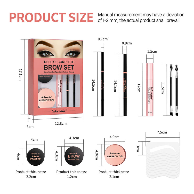 Full Set Of Stereo Powder Brow Cream Eyebrow Gel Suit-zoom-