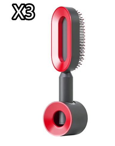 Self Cleaning Hair Brush For Women One-key Cleaning Hair Loss Airbag Massage Scalp Comb Anti-Static Hairbrush-zoom-