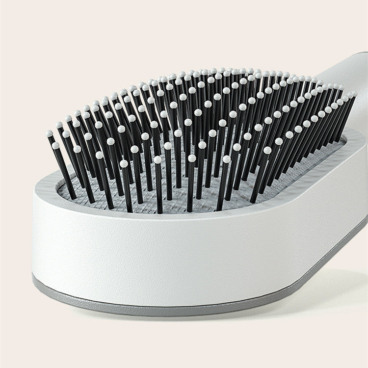 Self Cleaning Hair Brush For Women One-key Cleaning Hair Loss Airbag Massage Scalp Comb Anti-Static Hairbrush-zoom-