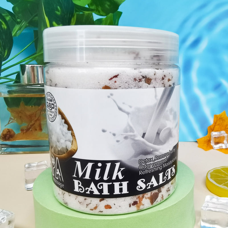Rose Milk Petals Bath Salts Cleansing Exfoliating-zoom-