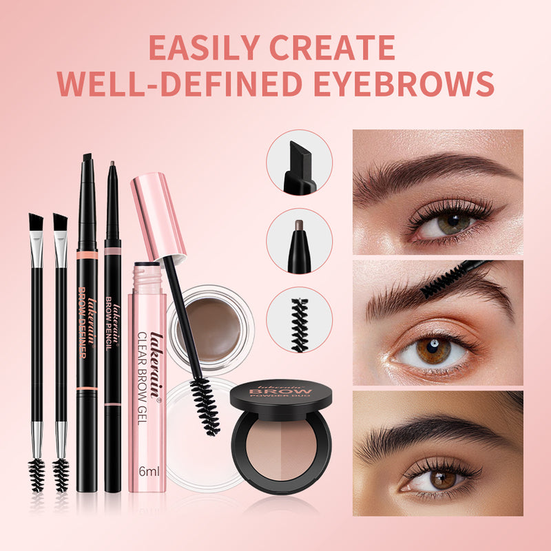 Full Set Of Stereo Powder Brow Cream Eyebrow Gel Suit-zoom-